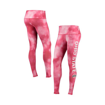 Women's Scarlet Ohio State Buckeyes Cloud Dye Mist Leggings