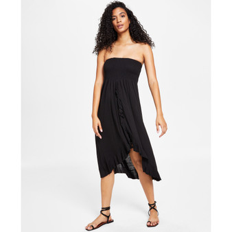 Strapless High-Low Dress Cover-Up