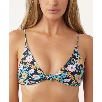 Juniors' Tatum Pismo Floral-Print Bikini Top