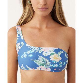 Juniors' Tulum Tropical Monterey One-Shoulder Bikini Top
