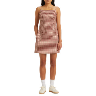 Women's Danny Cotton Checker-Print Mini Dress