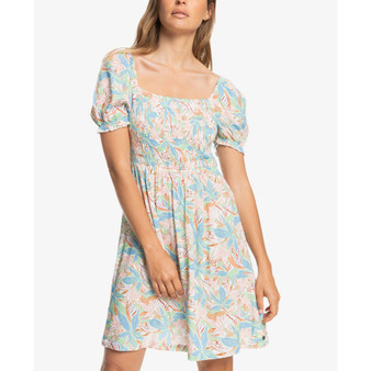 Juniors' Hello Petal Printed Mini A-Line Dress