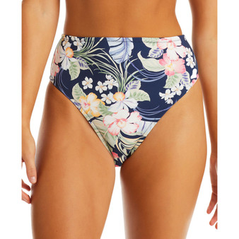 Women's Stranded In Paradise Printed High-Waist Swim Bottoms