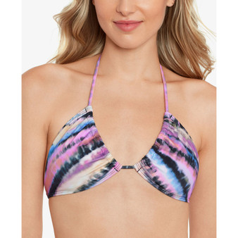Juniors' Printed 3-Way Convertible Bra Swimsuit Top, Created for Macy's
