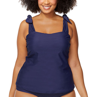 Trendy Plus Size Tiempo Tankini Top