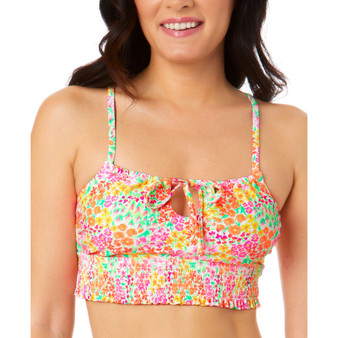 Juniors' Sun Garden Smocked Cami Bikini Top, Created for Macy's