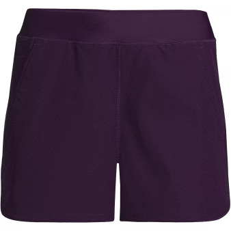 Women's 3" Quick Dry Elastic Waist Board Shorts Swim Cover-up Shorts with Panty