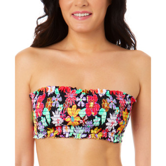 Juniors' Penny Lane Smocked Bandeau Bikini Top, Created for Macy's