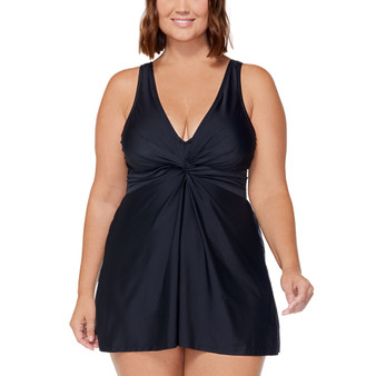 Plus Size Magnolia Underwire Swimdress, Created for Macy's