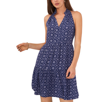 Women's Printed Sleeveless Tiered Swim-Dress Cover-Up