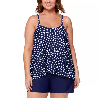 Plus Size Cape Town Underwire Tankini Top & Swim Shorts