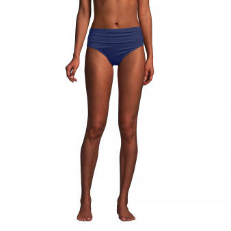 Women's   Fold Over Mid Waist Bikini Swim Bottoms