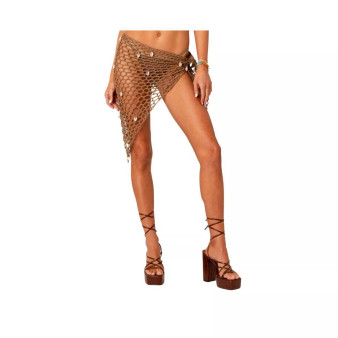 Women's Crochet Sarong With Shell Detailing