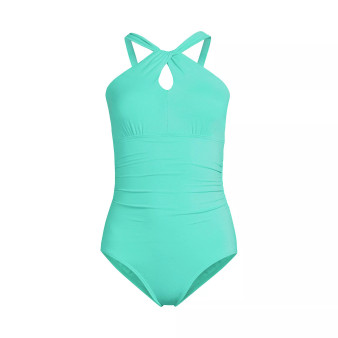 Women's High Neck to One Shoulder Multi Way One Piece Swimsuit