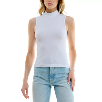 Juniors' Seamless Mock-Turtleneck Top