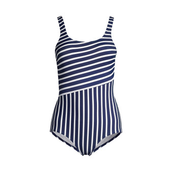 Women's Plus Size Long Tugless One Piece Swimsuit Soft Cup Print