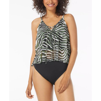 Women's Femme Bra Sized Mesh Layer Tankini & Bottoms