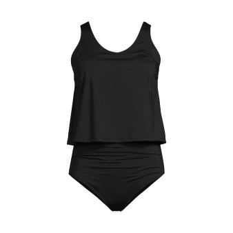 Women's   V-neck One Piece Fauxkini Swimsuit Faux Tankini Top