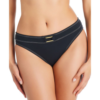 Women's A Fine Line Stitched Buckle-Front Hipster Bikini Bottoms
