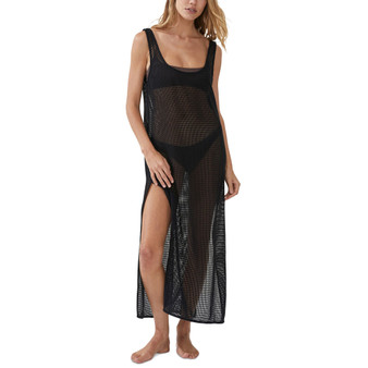 Women's Organic Cotton Mesh Scoop-Back Dress Swim Cover-Up