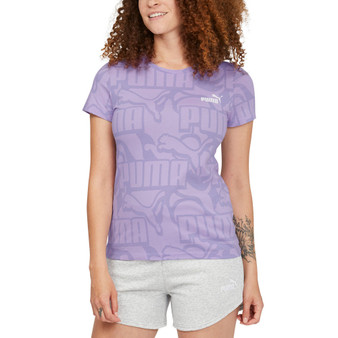 Women's Cotton Abstract Logo-Print Crewneck T-Shirt