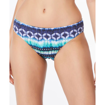 Printed Ruched-Back Bikini Bottoms