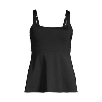 Women's DDD-Cup Flutter Scoop Neck Tankini Top Comfort Adjustable Straps