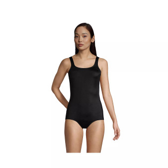 Women's Long Tummy Control   Scoop Neck Soft Cup Tugless One Piece Swimsuit