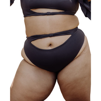 Women's Plus Size Ty cutout bikini bottom