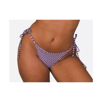 Women's Checkmate Tie Side Bikini Bottoms