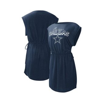 Women's Navy Dallas Cowboys G.O.A.T. Swimsuit Cover-Up