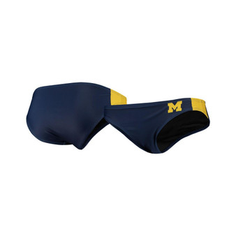 Women's Navy Michigan Wolverines Wordmark Bikini Bottom