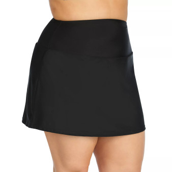 Plus Size Tummy-Control Swim Skirt, Created for Macy's