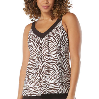 Women's Core V-Neck Draped Tankini Top
