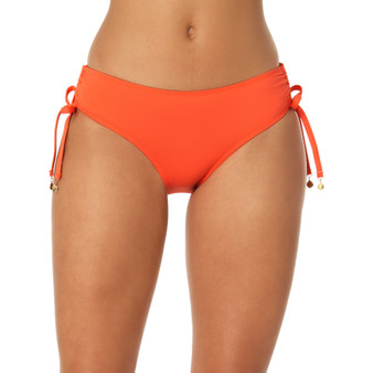 Ruched-Side Bikini Bottoms