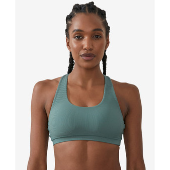 Women's Rib Strappy Sports Crop Top