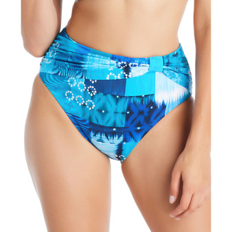 Women's Too Hot To Handle Draped High-Waisted Bikini Bottoms