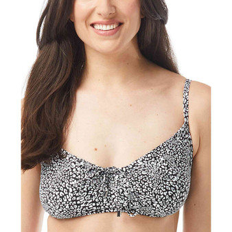 Supreme Printed Bra-Sized Shirred Bikini Top