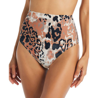 Women's Neutral Animal High-Waisted Bikini Bottoms