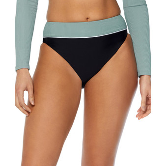 Women's Rib-Trim High-Waist Bikini Bottoms