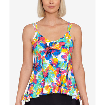 Women's Printed High-Low Tankini Top, Created For Macy's