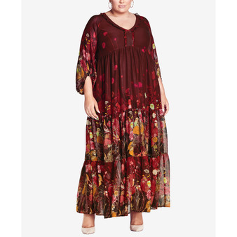 Plus Size Angelina Print Maxi Dress