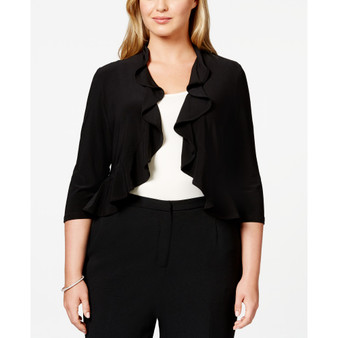 Plus Size Ruffled Bolero