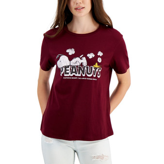 Juniors' Snoopy Logo T-Shirt
