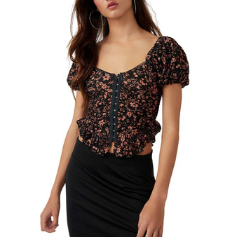 Women's Oh Baby Cropped Textured Top