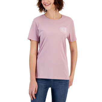 Juniors' Celestial Back Graphic T-Shirt