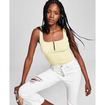 Women's Hook-and-Eye Sweater Sleeveless Bodysuit