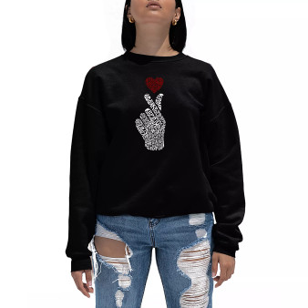 Women's K-Pop Word Art Crewneck Sweatshirt