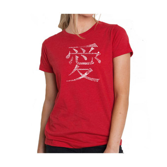 Women's Premium Word Art T-Shirt - The Word Love in 44 Languages