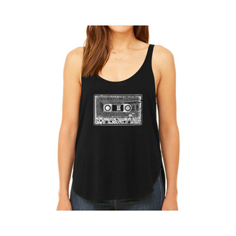 Women's Premium Word Art Flowy Tank Top- The 80's